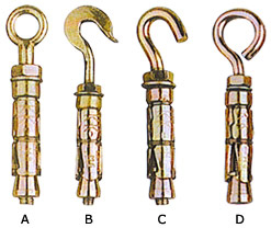 Sield Anchors with Eye Bolt and Hook Bolt